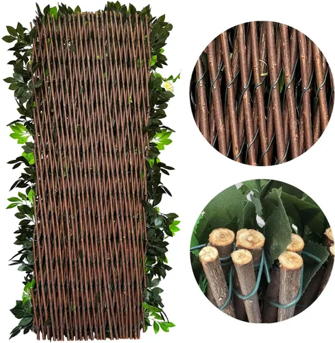 Miniatura 6 de Sumery Pantalla de Privacidad de Valla Expandible para Balcón Patio Exterior, Panel Decorativo de Cercado de Hiedra Artificial, Setos Artificiales