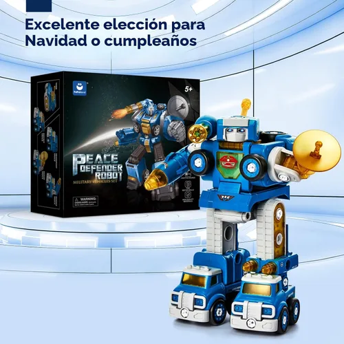 Miniatura 8 de CubicFun - Juguete de robot-vehículo para desmontar, 5 en 1, juguetes de construcción para niños de 5 años, multicolor