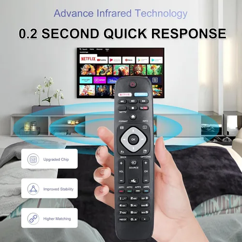 Miniatura 2 de NH500UP - Control remoto universal de repuesto compatible con Smart TV LCD LED 4K UHD Smart TV Philips