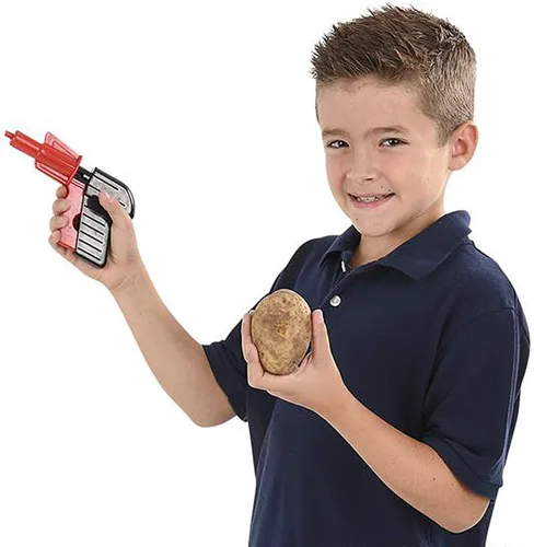 Miniatura 5 de ArtCreativity Pistola de patatas para niños, juego de 4, juguetes de disparo geniales para niños y niñas, pistola espoleta segura para niños