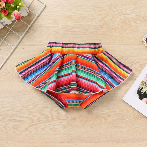 Miniatura 4 de IMEKIS Traje de 1er cumpleaños para bebé niña con estampado de girasol y durazno + pantalones cortos con volantes + diadema para sesión de fotos