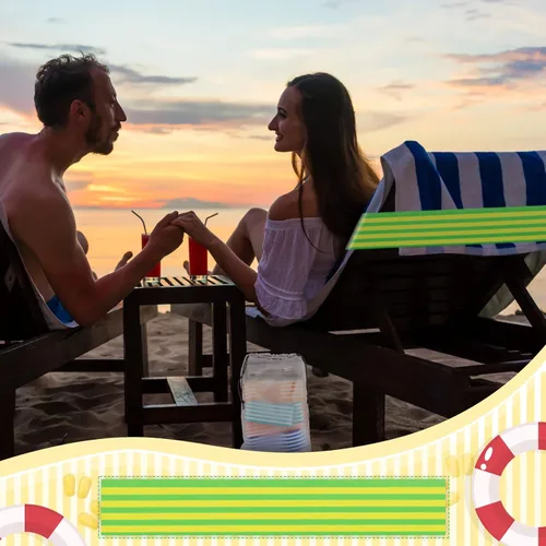 Miniatura 6 de Tessco Paquete de 12 toallas para sillas de playa, sillas de piscina y cruceros, elásticos, resistentes al viento, clips para toallas de playa
