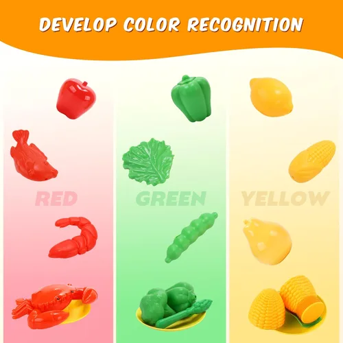 Miniatura 5 de CUTE STONE Accesorios de cocina de juguete, juego de cocina para niños con ollas y sartenes de juguete, juguetes de utensilios de cocina con juego