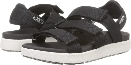Miniatura 7 de KEEN Elle Sandalias de punta abierta con plataforma elástica para mujer, Negro (BlackVapor)