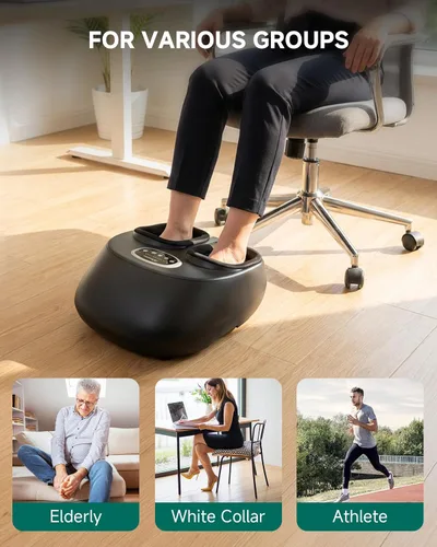 Miniatura 8 de Snailax Shiatsu - Masajeador de pies con calor, elegible para FSA, amasado, compresión, vibración, máquina de masaje de pies para fascitis plantar