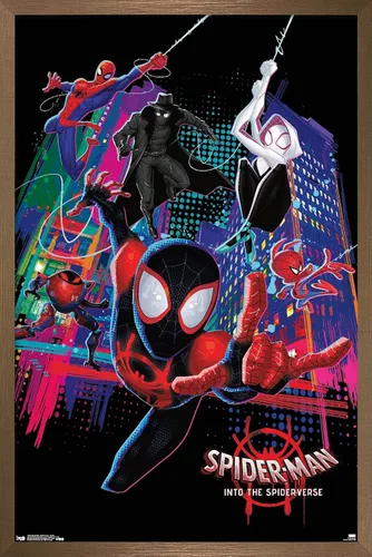 Miniatura 12 de Trends International Marvel Spider-Man - Póster de pared con texto en inglés "Into The Spider-Verse", 22.375 x 34 pulgadas, versión premium sin marco