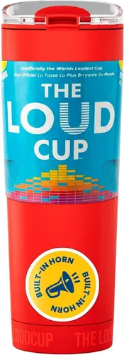 Miniatura 18 de The LoudCup - Botella de agua reutilizable de 23 onzas (blanco hielo) - Vaso de viaje 2 en 1 y Noisemaker - Sin BPA, bocina de soplado y taza