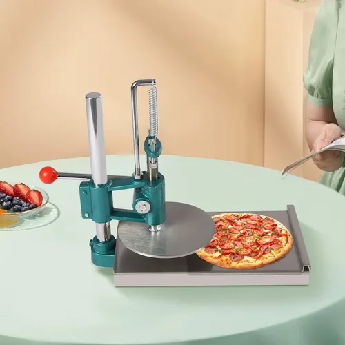 Miniatura 3 de Prensa de masa para pizza, máquina manual de prensa de pastelería de pizza de 7.9 pulgadas con placa de 0.2 pulgadas, máquina para hacer masa