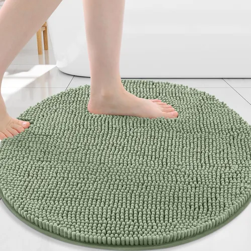 Miniatura 80 de Arotive Alfombras de baño de felpilla extrasuaves y absorbentes, de 24 x 16 pulgadas, lavables a máquina, parte trasera de goma antideslizante