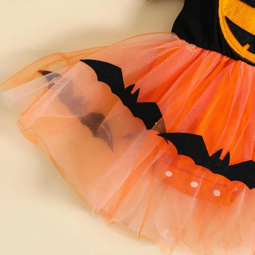 Miniatura 6 de Conjunto de 2 piezas para bebé recién nacida, con volantes, para Navidad, Halloween