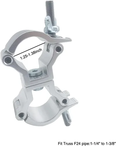 Miniatura 3 de Abrazaderas giratorias dobles de alta resistencia, abrazadera de poste de aluminio negro y montaje de luz de abrazadera, gancho de 110 libras