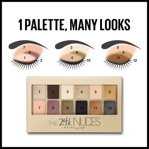Miniatura 6 de Sombras para ojos The 24K Nudes de Maybelline New York, 0.34 oz, Juego de regalo