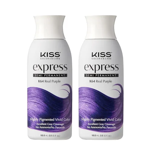 Miniatura 17 de Kiss Express - Kit completo de tinte semipermanente para el cabello, tinte vívido y altamente pigmentado para cabello vibrante, fórmula suave