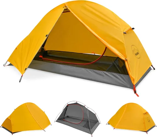 Miniatura 8 de KAZOO Tienda de campaña impermeable para mochilero Ultraligera 1/2 personas Carpa de camping ligera 1/2 personas Tiendas de senderismo Marcos