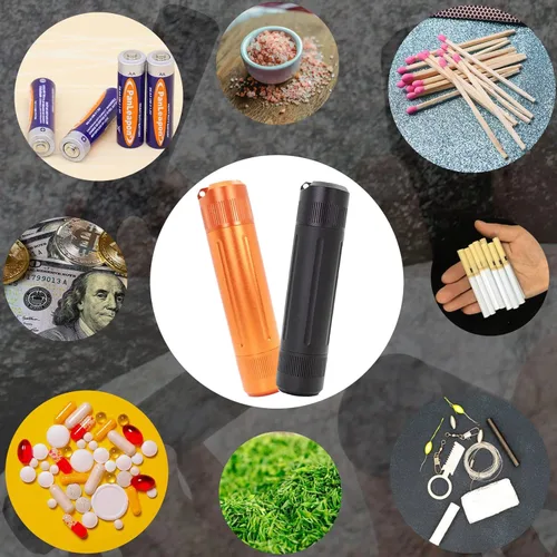 Miniatura 3 de Estuche de accesorios EDC hermético de aluminio Naranja