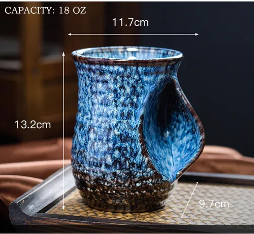 Miniatura 2 de Taza Calentadora de Manos de Cerámica de 18 oz, Taza de Café Calentadora de Manos Novedosa, Taza de Té, Mantén Tus Manos Calientes, Calentador