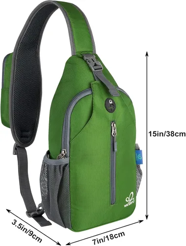 Miniatura 9 de WATERFLY Bolsa pequeña de senderismo: mochila cruzada para el pecho, mochila para hombres y mujeres con correa de hombro agradable a la piel