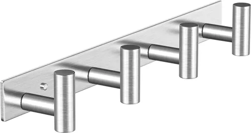 Miniatura 12 de Perchero de Pared Montado - 3 Ganchos, Ganchos de Pared de Acero Inoxidable Resistente para Toalla, Bolso de Abrigo, Perchero para Sombreros
