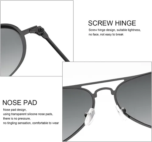 Miniatura 3 de YIMI 2 pares de lentes de lectura bifocales UV400 para deportes al aire libre, para computadora, bloqueo de luz azul, lentes tintados para hombres