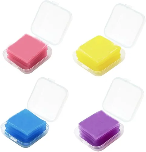 EUBUY 24 piezas de cera de diamantes, colorido bricolaje pintura de diamantes pegamento arcilla pintura cera contenedores cuadrados organizador caja