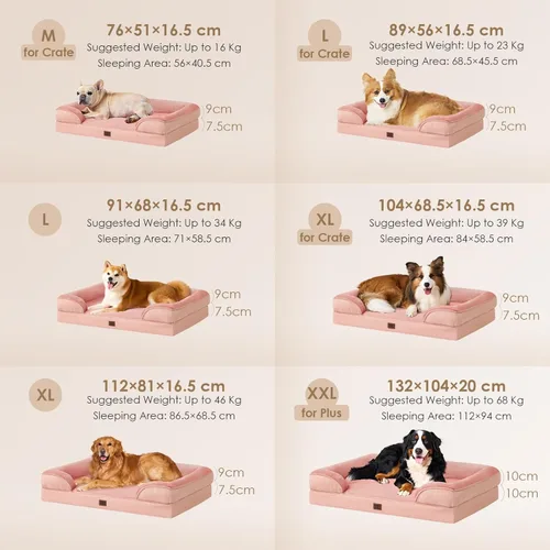 Miniatura 219 de EHEYCIGA – Cama ortopédica impermeable para perros pequeños, de espuma viscoelástica tipo caja de huevos, con bordes elevados y base antideslizante