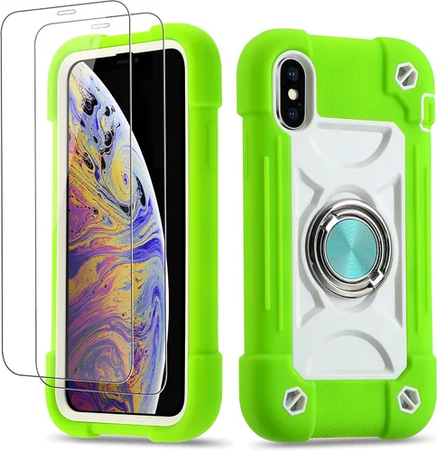 Miniatura 90 de Funda para iPhone Se3/iPhone Se2, iPhone 6/6S, iPhone 7/iPhone 8 de 4.7 pulgadas con soporte de anillo, con 2 protectores de pantalla resistentes