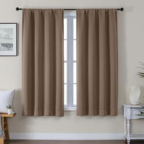 Miniatura 137 de Gwine Cortinas opacas para dormitorio, 54 pulgadas de largo, paneles de cortina de ventana con aislamiento térmico y reducción de ruido, cortinas