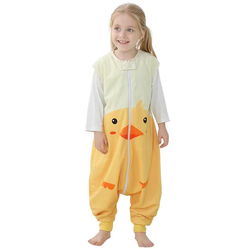 Miniatura 12 de MICHLEY - Saco de dormir para niños pequeños con pies, recién nacidos, bebés sin mangas, saco de dormir con cremallera de 2 vías, manta portátil Oso