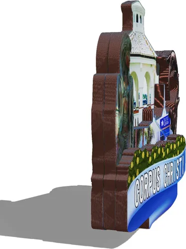 Miniatura 2 de Imán de madera de Corpus Christi de Estados Unidos, imanes de nevera 3D, recuerdos coleccionables de viaje, decoraciones hechas a mano, 2