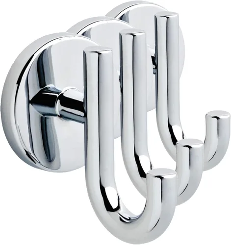 Miniatura 11 de Delta Trinsic (1 paquete) Ganchos para toallas Brilliance de acero inoxidable individuales para baño montados en la pared para batas y toallas