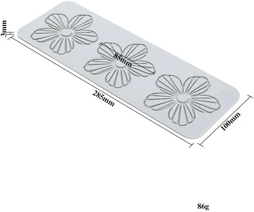Miniatura 5 de TUKE Moldes de encaje para decoración de pasteles, moldes de silicona de hojas 3D para hornear moldes de gomitas, moldes de fondant de arcilla