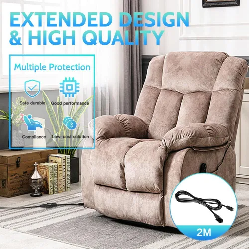 Miniatura 6 de Sopito Cable de extensión de repuesto para sillón reclinable de 6.6 pies (6.6 ft) para silla elevadora o sillón reclinable, cable de alimentación