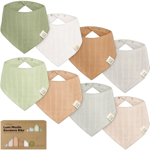 Miniatura 16 de KeaBabies Paquete de 8 baberos de muselina para niños y niñas, baberos de muselina bandana para bebés, niñas y niños, babeo recién nacido, dentición