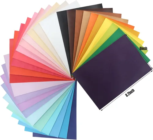 Miniatura 2 de CDY Sábanas de piel sintética lisa: 30 unidades/juego de 8.2 x 6 pulgadas, hojas de tela de cuero de colores pastel adecuadas para hacer lazos