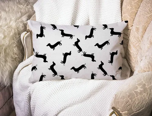 Miniatura 3 de Solekla Fundas de Cojines Decorativos de Granja para Exteriores para Sofá Cama Patrón de Perro Dachshund Weiner Funda de Almohada de Decoración