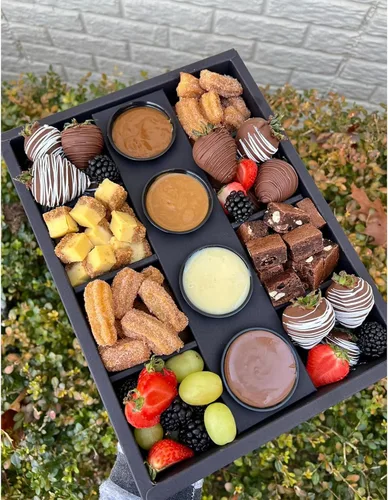 Miniatura 2 de Caja de pastelería desechable de 8 compartimentos con tapas, 10 unidades, caja negra dividida para panadería con soporte para inmersión para 4-6
