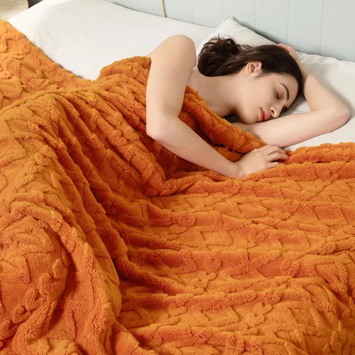 Miniatura 2 de Aganear Manta de Franela - 50"x60" Mantas Naranjas Decoración Boho Ropa de Cama Suave y Acogedora para Regalo Cálido para Tennessee Vols, Navidad