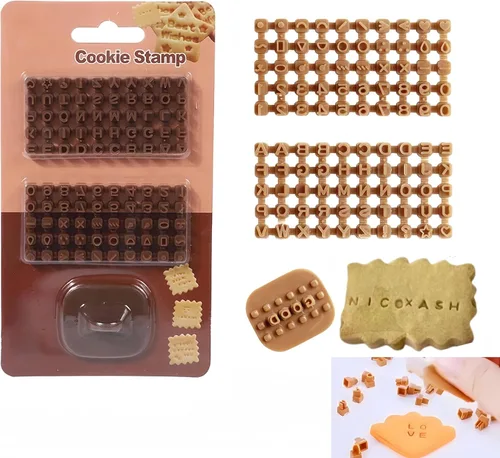 Sellos de letras de arcilla para cerámica, sellos pequeños de plástico del alfabeto para arcilla, también se utiliza como sellos de galletas,
