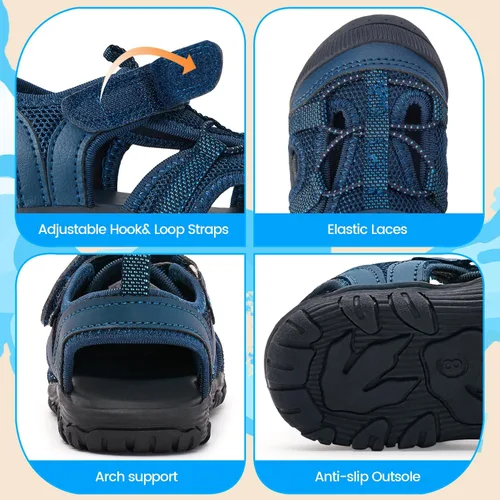 Miniatura 6 de Roknemo Sandalias ligeras para niños y niñas, zapatos de agua para niños y niñas, para verano, atléticas, deportivas, para exteriores, playa
