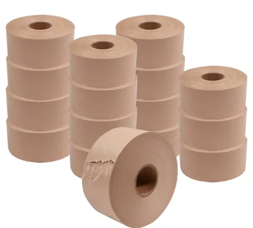 Mytee Products 16 rollos de cinta activada por agua de 2.75 pulgadas x 450 pies, cinta adhesiva reforzada para el paquete, cinta de papel kraft
