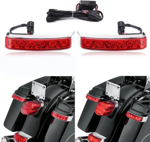 Miniatura 7 de JMTBNO - Lámpara LED para alforjas traseras de motocicleta, para Touring Street Road Glide CVO Electra Glide Ultra Classic Ultra Limited CVO