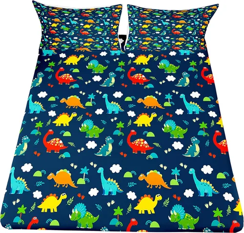 Miniatura 38 de Erosebridal Sábana bajera ajustable con patrón de piedra azul con estampado de mármol azul, juego de ropa de cama líquida trippy para niños, niñas