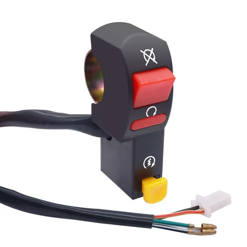 weideer Interruptor universal de manillar de 12 V, encendido/apagado, 7/8 pulgadas, 0.866 in, interruptor de luz de motocicleta para scooter Pit