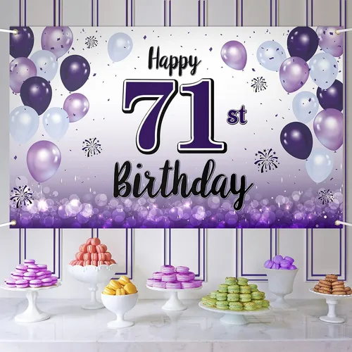 Miniatura 62 de Decoraciones de feliz cumpleaños 30, cartel grande de globo morado de 30 cumpleaños, suministros para fiesta de cumpleaños de 30 años. 30 (EE. UU.)