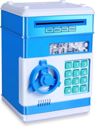 Miniatura 11 de GuDoQi alcancía para niños electrónicos, alcancía de monedas y dinero, juguete para niños de 3 a 10 años, mini cajero automático, caja de ahorro