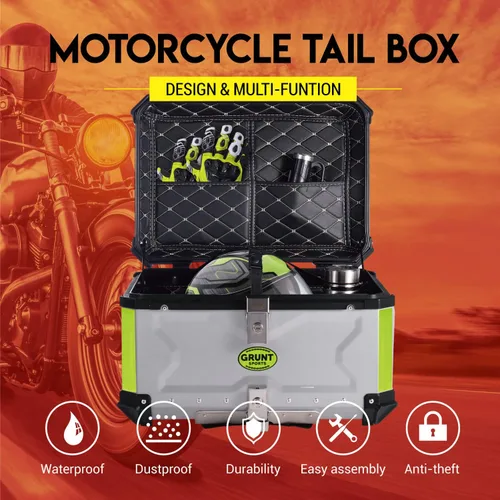 Miniatura 2 de Letusto GRUNT SPORTS - Caja Superior Maleta Trasera de Motocicleta de 45 L, Maletero de Almacenamiento Universal para Scooter, Caja de Casco