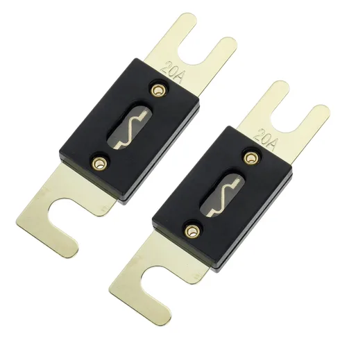 Miniatura 2 de BOJACK Soporte de fusibles ANL de calibre 0/2/4 y fusibles ANL de 20 amperios para bloque de fusibles AWG de calibre 0, 2, 4, 8, portafusibles