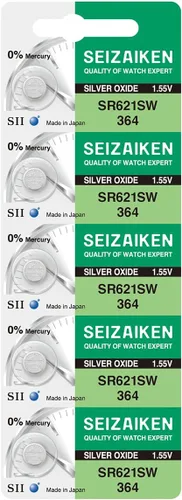 Miniatura 74 de 321 SR616SW - 10 pilas para reloj de óxido de plata sin mercurio, 1,55 V, fabricadas en Japón por Seiko