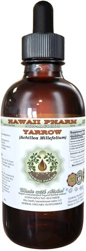 Hawaii Pharm Extracto líquido sin alcohol de milenrama, grado profesional, milenrama artesanal en lotes pequeños (Achillea millefolium), suplemento