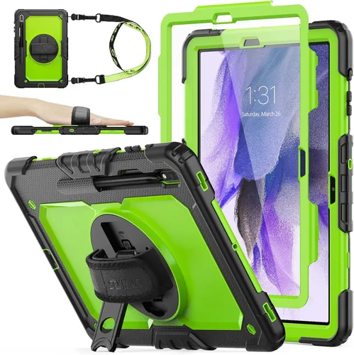 Miniatura 8 de SEYMAC stock Funda para Samsung Galaxy Tab S7 FE / S8 Plus 5G Funda de 12.4 pulgadas con protector de pantalla portalápices